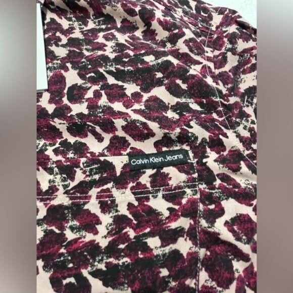 Calvin Klein Jeans Women's Animal Print Shirt Small, Long Sleeve | New - Picture 10 of 15